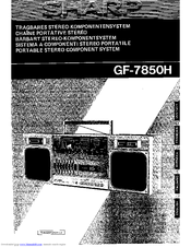 Sharp GF-7850H Operation Manual