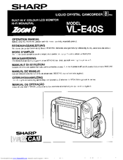 Sharp ViewCam Zoom 8 VL-E40S Operation Manual