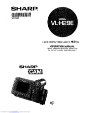 Sharp ViewaCam VL-H29E Operation Manual