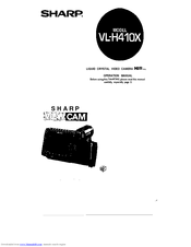 Sharp Viewcam VL-H410X Operation Manual