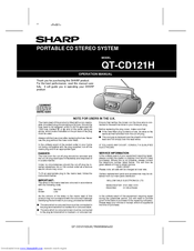 Sharp QT-CD121H Operation Manual