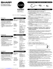 Sharp ELSIMATE EL-327S Operation Manual