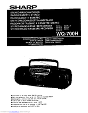 Sharp WQ-700H Operation Manual