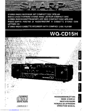 Sharp WQ-CD15H Operation Manual