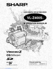 Sharp VL-Z400S Operation Manual