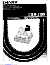 Sharp ER-2100 Operation Manual