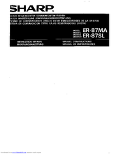 Sharp ER-87MA Instruction Manual