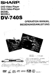 Sharp DV-740S Operation Manual