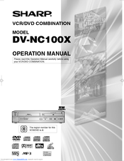 Sharp DV-NC100X Operation Manual