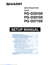 Sharp PG-D3510X Setup Manual