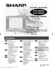 Sharp 21K-FD5RU Operation Manual