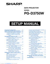 Sharp Notevision PG-D40W3D Setup Manual