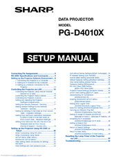 Sharp PG-D4010X - XGA DLP Projector Setup Manual