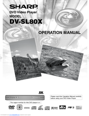Sharp DV-SL80X Operation Manual