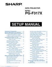 Sharp PG-F317X - Notevision XGA DLP Projector Setup Manual