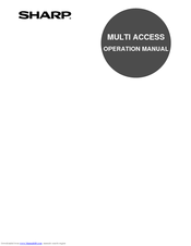 Sharp Multi Access Operation Manual