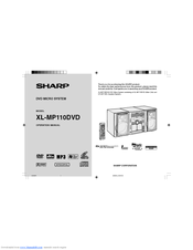 Sharp XL-MP110DVD Operation Manual
