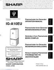 Sharp Plasmacluster IG-A10EU Operation Manual