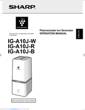 Sharp Plasmacluster IG-A10J-B Operation Manual
