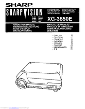 Sharp SharpVision XG-3850E Operation Manual