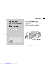 Sharp CD-E800W Operation Manual