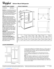 Whirlpool WRF989SDA Dimension Manual