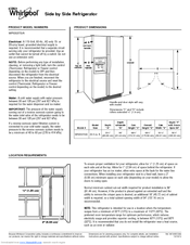 Whirlpool WRS537SIA Dimension Manual