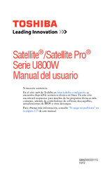 Toshiba Satellite U845W-SP4361SM Manual Del Usuario