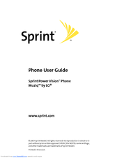 LG Sprint Power Vision Muziq User Manual