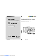 Sharp CD-MPX100E Operation Manual
