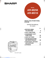 Sharp AR-M256 Operation Manual
