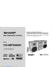 Sharp CD-MPX880H Operation Manual
