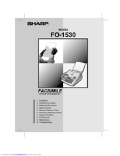 Sharp FO-1530 Operation Manual