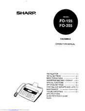 Sharp FO-155 Operation Manual