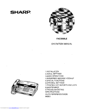 Sharp FO-365 Operation Manual