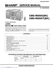 Sharp CMS-R600X(BK) Service Manual