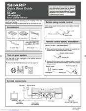 Sharp DK-A1H Quick Start Manual