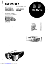 Sharp XG-NV1E Operation Manual