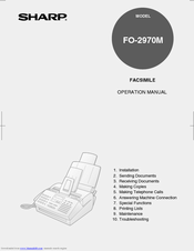 Sharp FO-2970M Operation Manual