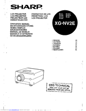 Sharp XG-NV2E Operation Manual