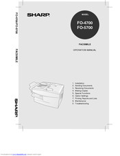 Sharp FO-5700 Operation Manual