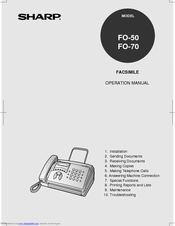 Sharp FO-50 Operation Manual
