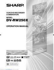 Sharp DV-RW250X Operation Manual