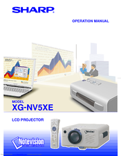 Sharp XG-NV5XE Operation Manual
