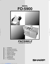 Sharp FO-5900 Operation Manual