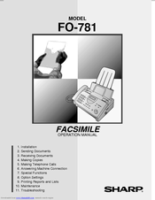 Sharp FO-781 Operation Manual