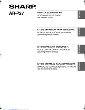 Sharp AR-P27 Software Setup Manual