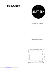 Sharp 37AT-25H Operation Manual