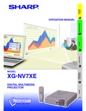 Sharp Notevision XG-NV7XE Operation Manual