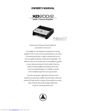 JL Audio NexD XD200/2 Owner's Manual